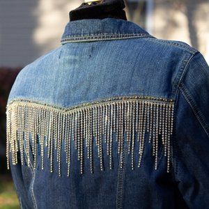 UPCYCLED Denim Fringe Jacket